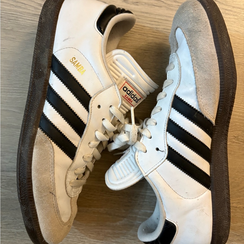 Men's Adidas Samba Classic - White/Black/White - [772109] - Size 11
